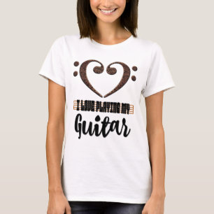 Bassschlüssel-Musikherz - Ich liebe es, meine Gita T-Shirt