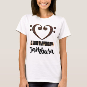 Bassschlüssel-Musikherz - Ich liebe es, meine Tamb T-Shirt