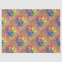 Bassschlüssel-Regenbogen-Puzzlespiel-Ball auf