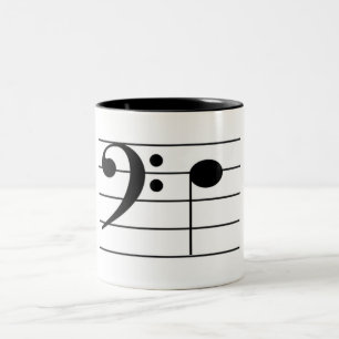 Bassschlüssel-Tasse Zweifarbige Tasse