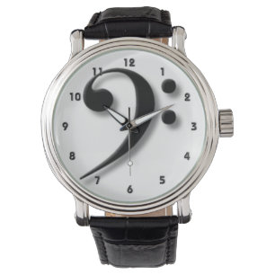 Bassschlüssel-Uhr durch Leslie Harlow Armbanduhr