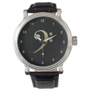 Bassschlüssel-Uhr durch Leslie Harlow Armbanduhr