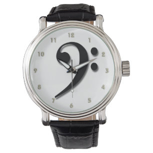 Bassschlüssel-Uhr durch Leslie Harlow Armbanduhr