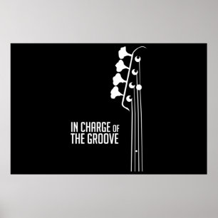 Bassspieler, der für den Groove verantwortlich ist Poster