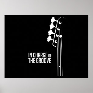 Bassspieler, der für den Groove verantwortlich ist Poster