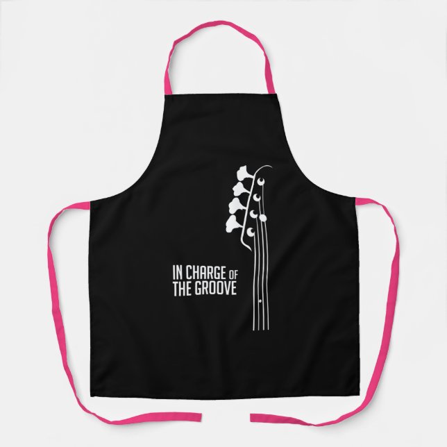 Bassspieler, der für den Groove verantwortlich ist Schürze (Vorderseite)