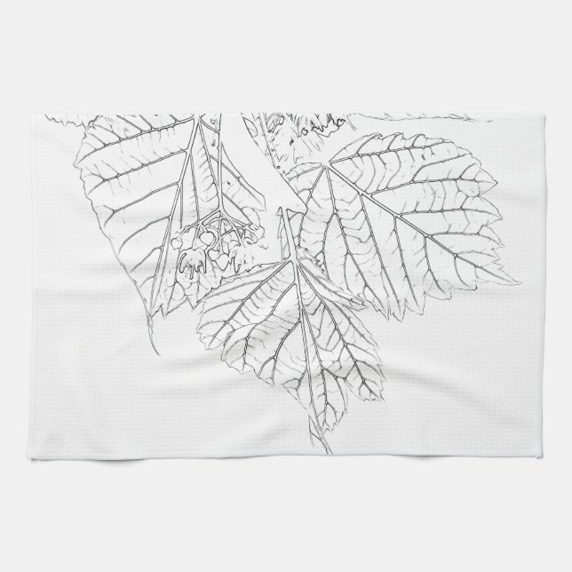 Basswood-Blätter Geschirrtuch (Horizontal)