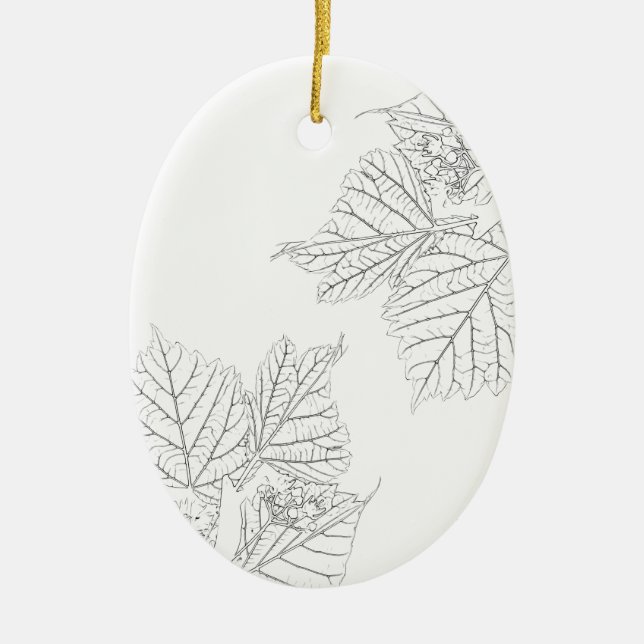 Basswood-Blätter Keramik Ornament (Vorne)