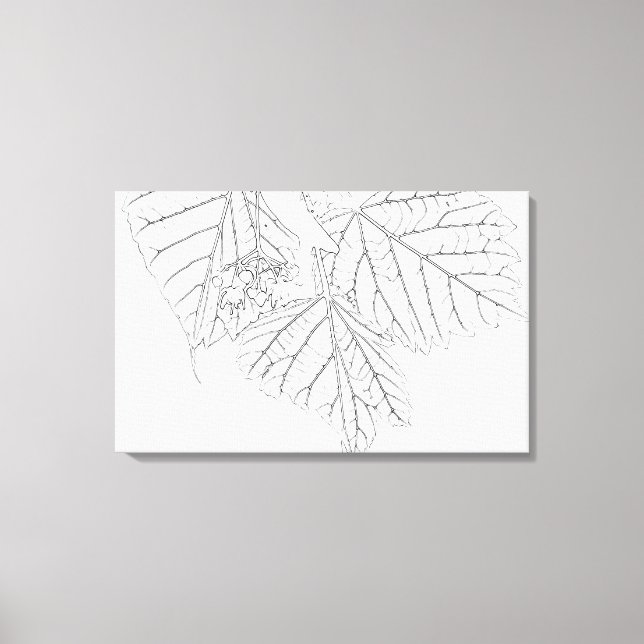Basswood-Blätter Leinwanddruck (Vorderseite)