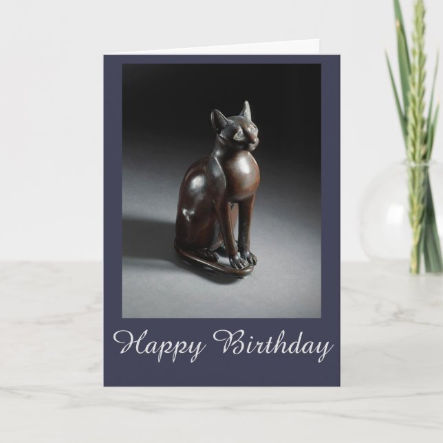 Bast (Egyptian cat goddess) birthday card Karte (Vorderseite)