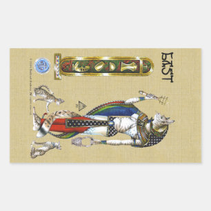 Bast-Rectangle-Aufkleber Rechteckiger Aufkleber