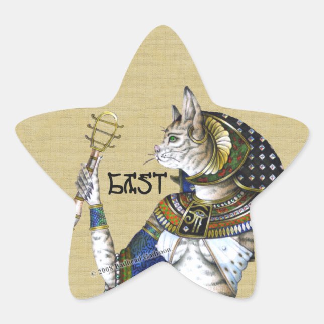 Bast-Star-Aufkleber Stern-Aufkleber (Vorderseite)