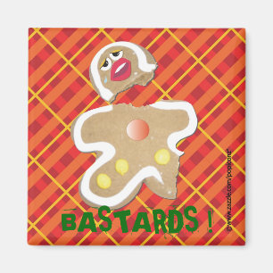 "BASTARD!" humorvolles Button des Magnet