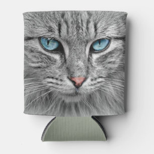 Bastardmakrelen-Katze mit blauen Augen Dosenkühler