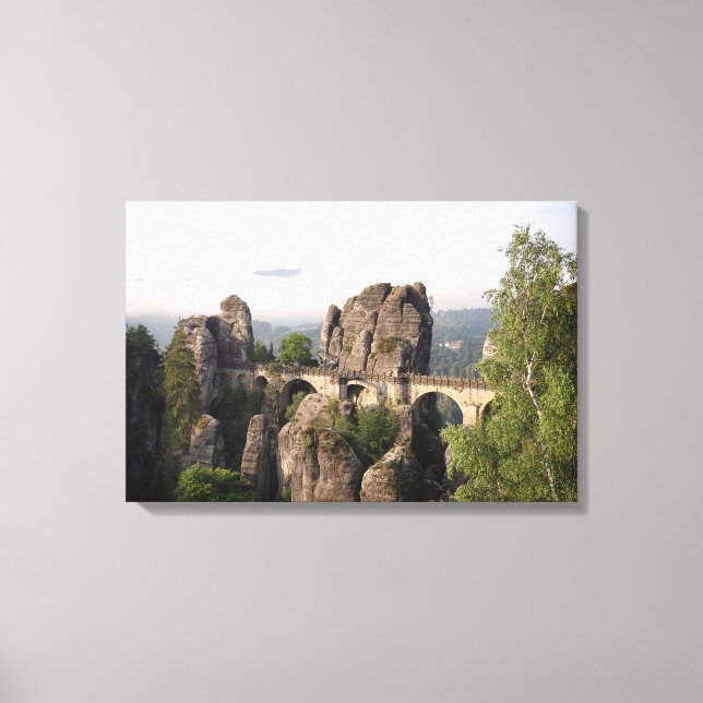 Bastei-Brücke in der sächsischen Leinwand (Vorderseite)