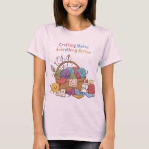 Basteln macht alles besser Fröhliche Vorräte Fu T-Shirt