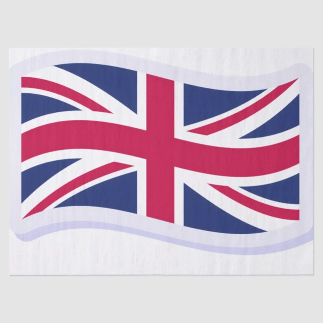 Bastelpapier mit Union Jack Seidenpapier (Vorderseite)