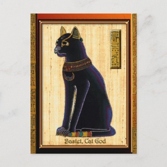BASTET ~ Ägyptische Katze Gott Historische Kunst Postkarte (Vorderseite)