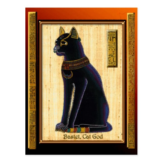 Bastet Agyptische Katzen Gott Historische Kunst Postkarte Zazzle Ch