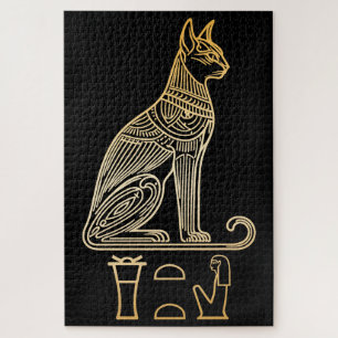 Bastet, ägyptische Katzengöttin. Name in Hieroglyp