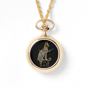 Bastet, ägyptische Katzengöttin. Name in Hieroglyp Armbanduhr