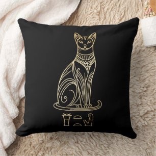 Bastet, ägyptische Katzengöttin. Name in Hieroglyp Kissen