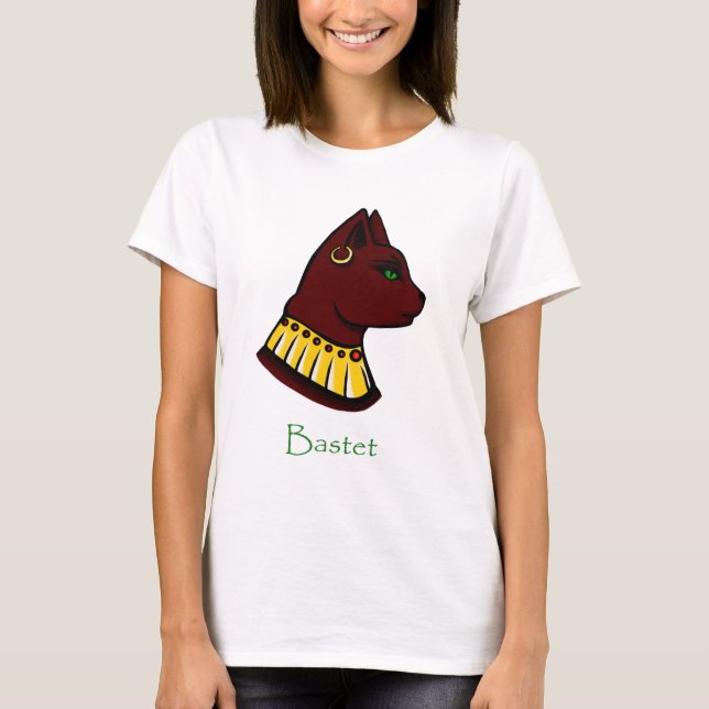 Bastet - Ägyptische Katzengöttin T-Shirt (Vorderseite)
