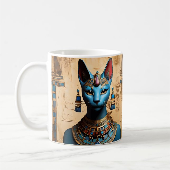 Bastet der alte ägyptische Gott der Katzen Kaffeetasse (Links)