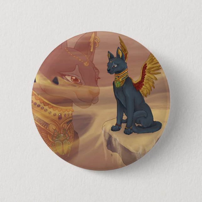 Bastet Knopf Button (Vorderseite)