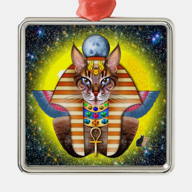 Bastet Ornament Aus Metall (Vorne)