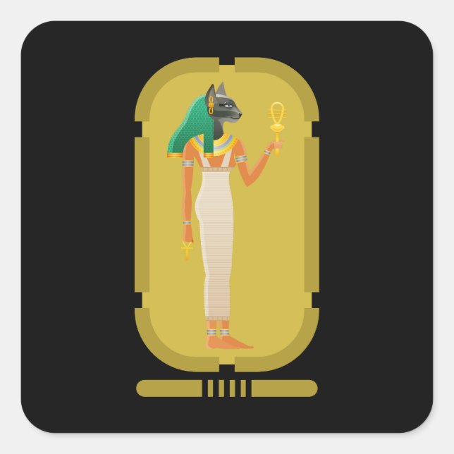 Bastet Square Sticker (Vorderseite)
