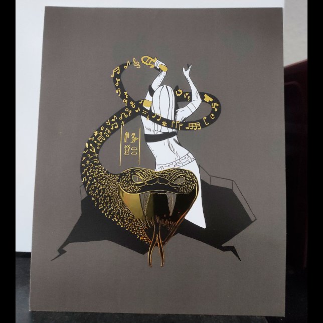 Bastet the Cat Goddess Foliendrucke (Bastet the Cat Goddess Foil Print by loreatus)
