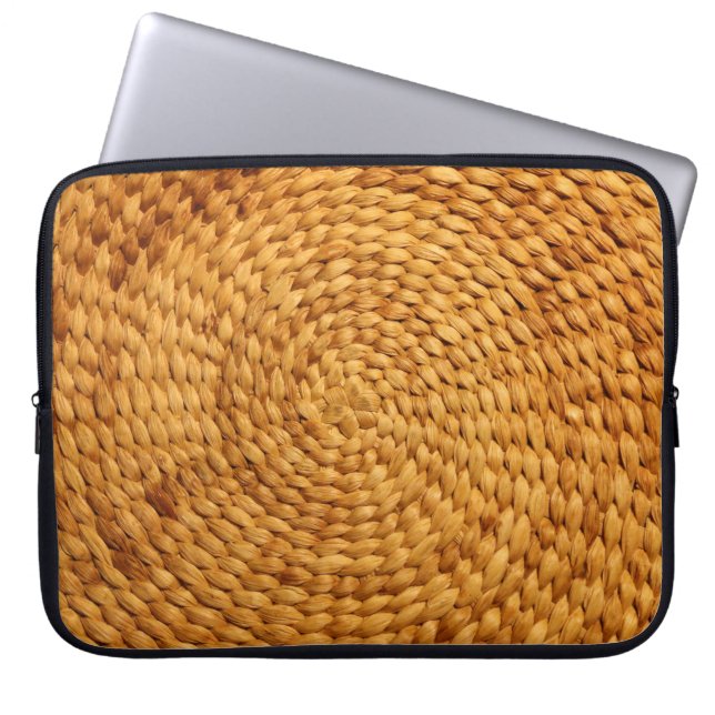 Bastgeflecht, braun laptopschutzhülle (Vorderseite)