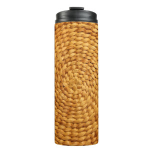 Bastgeflecht, braun thermosbecher
