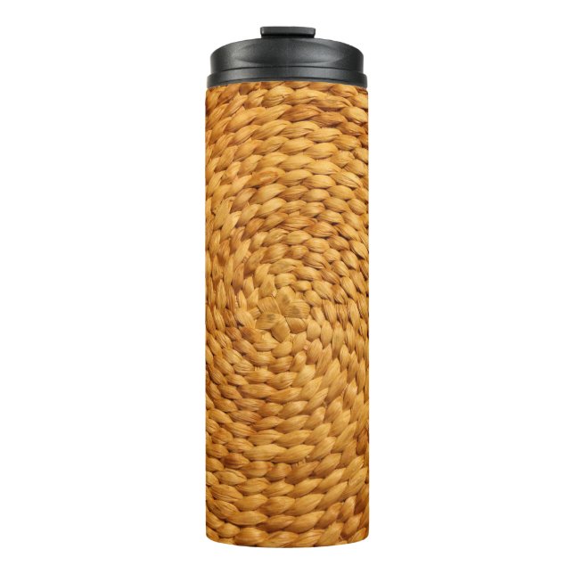 Bastgeflecht, braun thermosbecher (Vorderseite)