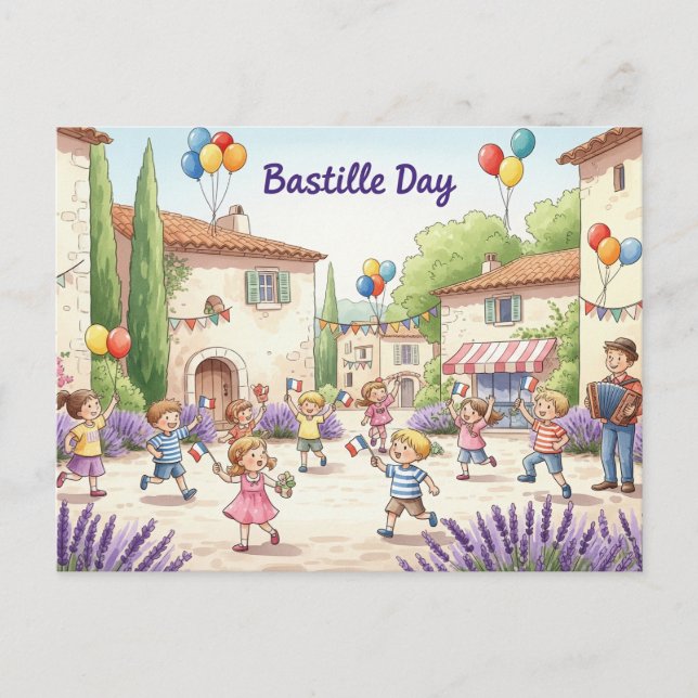 Bastille Day Postkarte (Vorderseite)