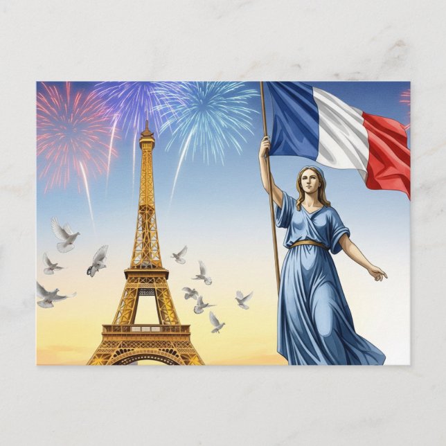 Bastille Day Postkarte (Vorderseite)