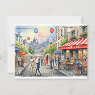 Bastille Day Postkarte