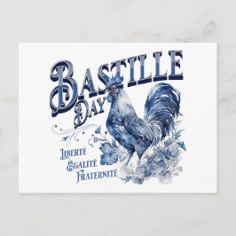 Bastille Day Rooster Postkarte