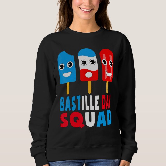 Bastille Day Squad Bonne Fte Nationale France Kids Sweatshirt (Vorderseite)