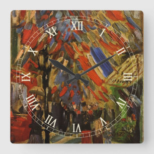 Bastille-Feier in Paris von Vincent van Gogh Quadratische Wanduhr