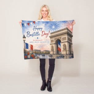 Bastille-Tag Arc de Triomphe Paris Frankreich Feue Fleecedecke