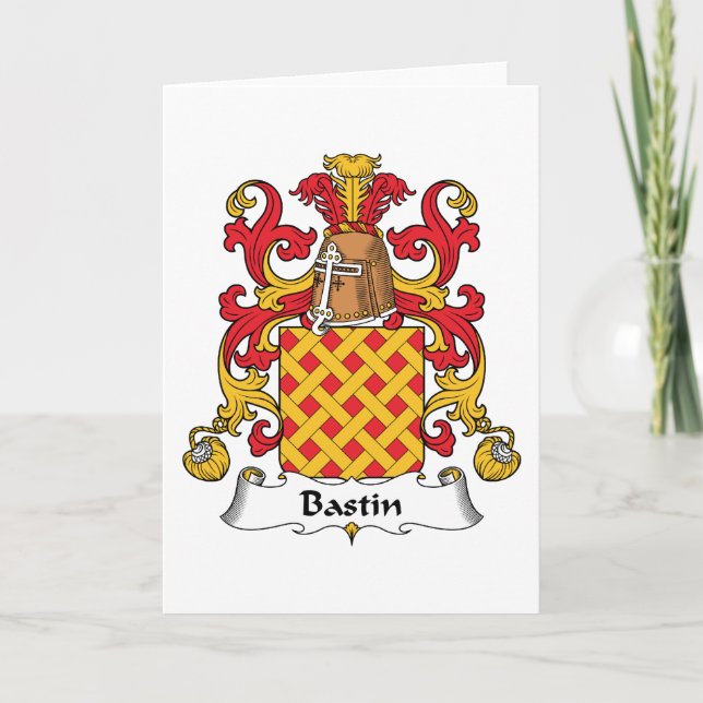 Bastin Familienwappen Karte (Vorderseite)