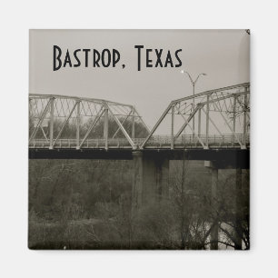 Bastrop, Eisen-Brücken-Quadrat-Magnet Texas alter Magnet