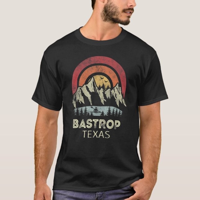 Bastrop Texas Mountain Sunset Sunrise Kayaking T-Shirt (Vorderseite)