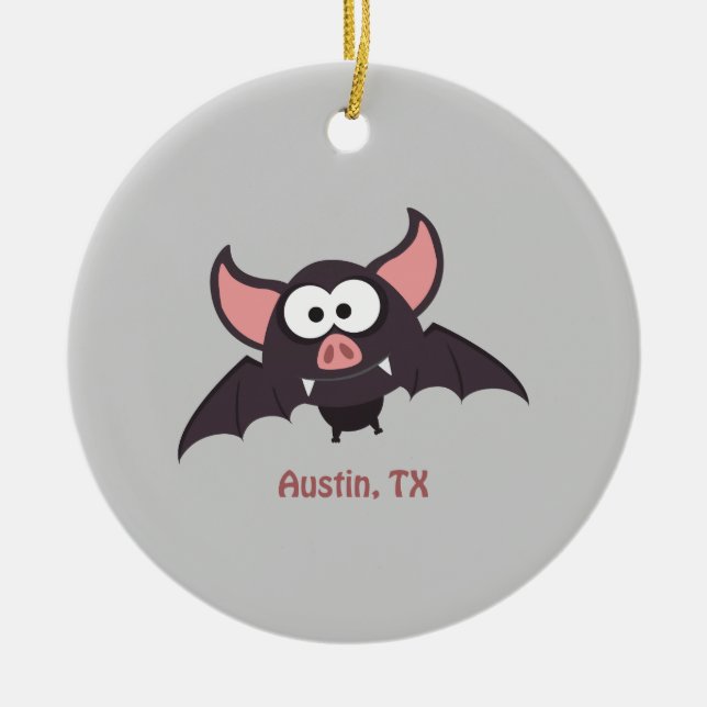 Bat - Austin, Texas Keramik Ornament (Vorne)