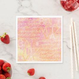 Bat Bar Mitzvah einfach fein zu Napkins Serviette