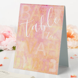 Bat Bar Mitzvah einfach subtil Tischaufsteller