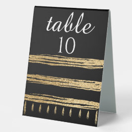 Bat Bar Mitzvah Gold Black Tallit Table Zent Card Tischaufsteller