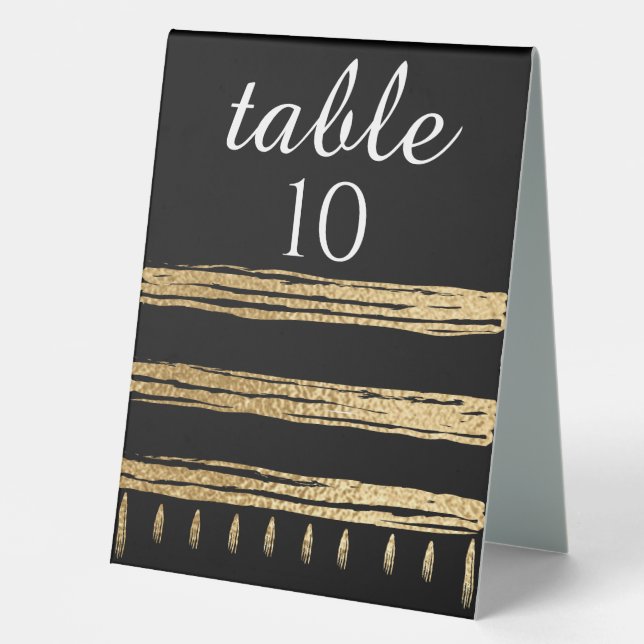 Bat Bar Mitzvah Gold Black Tallit Table Zent Card Tischaufsteller (Vorderseite)